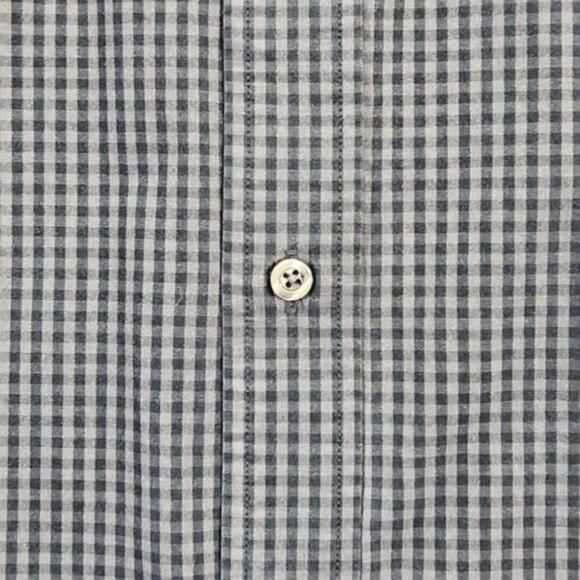 Roundtree & Yorke Shirt Men's 2XT Gray Plaid Button Down Long Sleeve Workwear - Picture 12 of 15